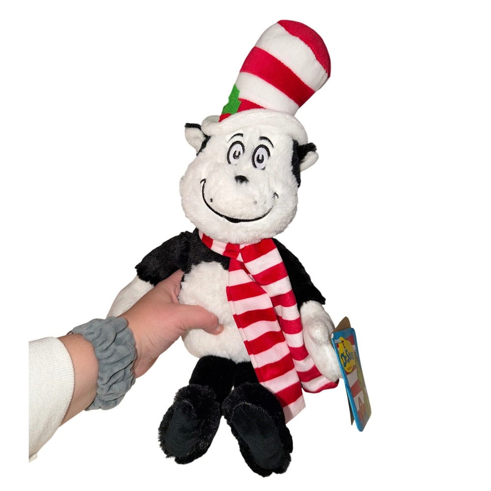 Aurora Dr Seuss Cat in the Hat Christmas Plush Scarf Holly 6349153 NEW